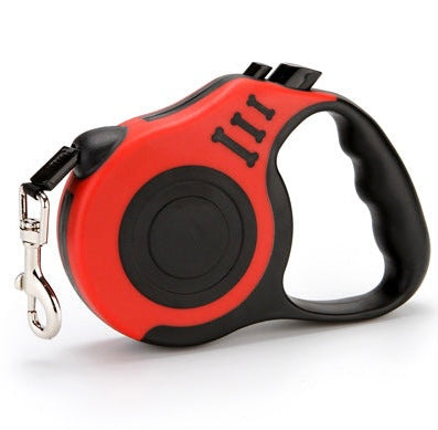 Retractable Dog Leash — 5m Reel with One-Button Brake