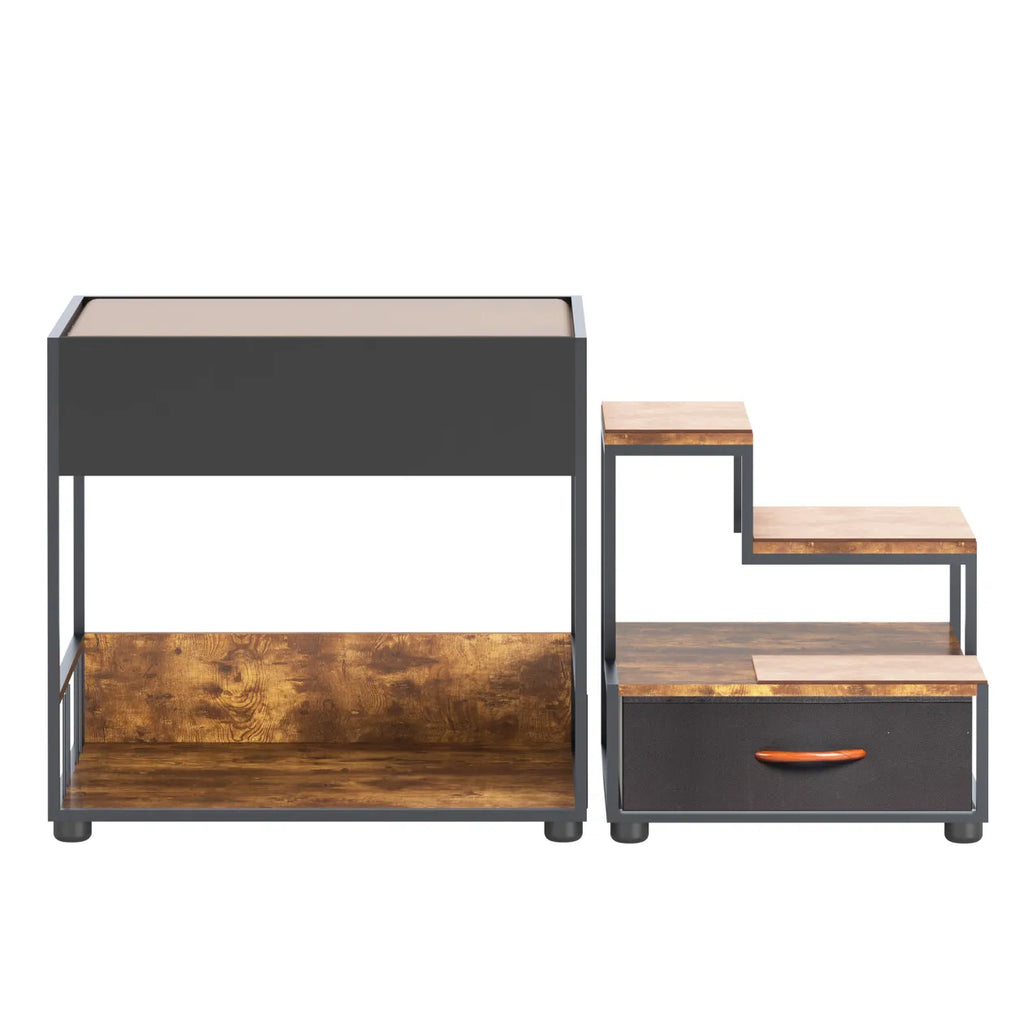 Multi-Level Pet Step & Perch — Vintage Furniture with Storage