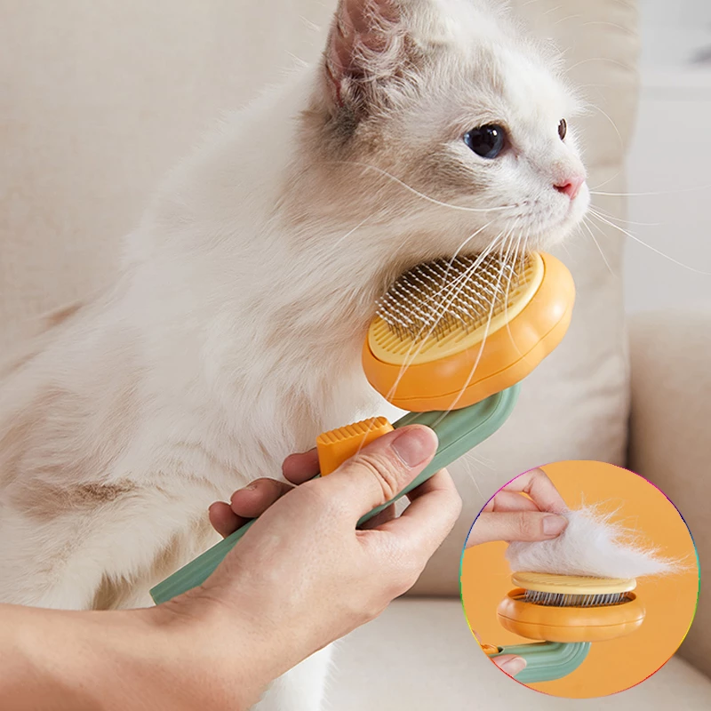 Self-Cleaning Pet Grooming Brush — Deshedding Slicker for Cats & Dogs