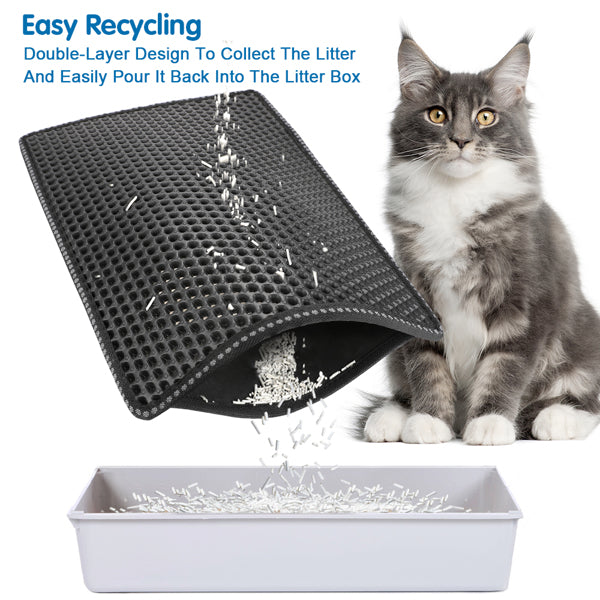 Cat Litter Trapping Mat — Double-Layer, Waterproof