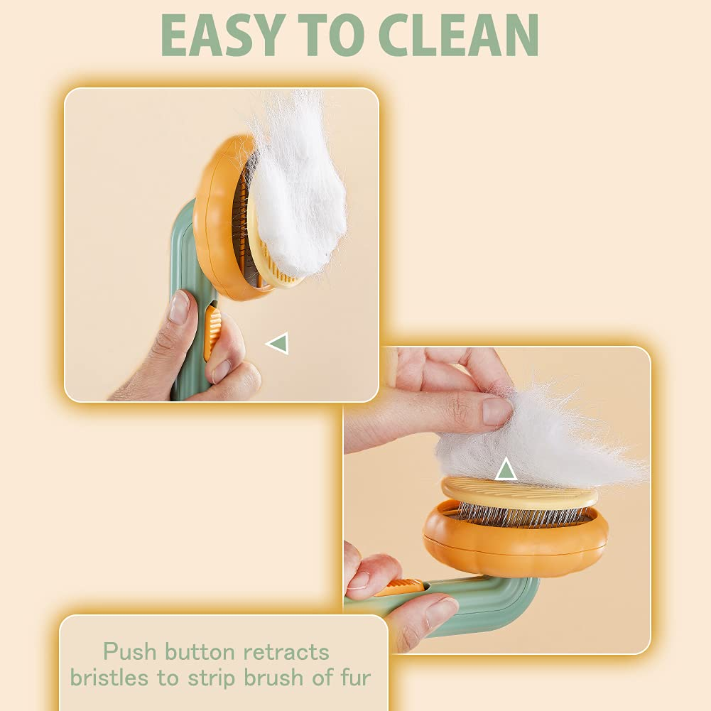 Self-Cleaning Pet Grooming Brush — Deshedding Slicker for Cats & Dogs