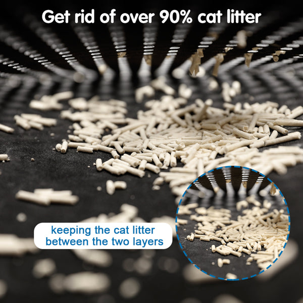 Cat Litter Trapping Mat — Double-Layer, Waterproof