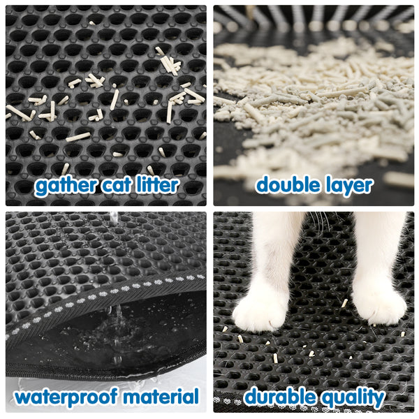 Cat Litter Trapping Mat — Double-Layer, Waterproof
