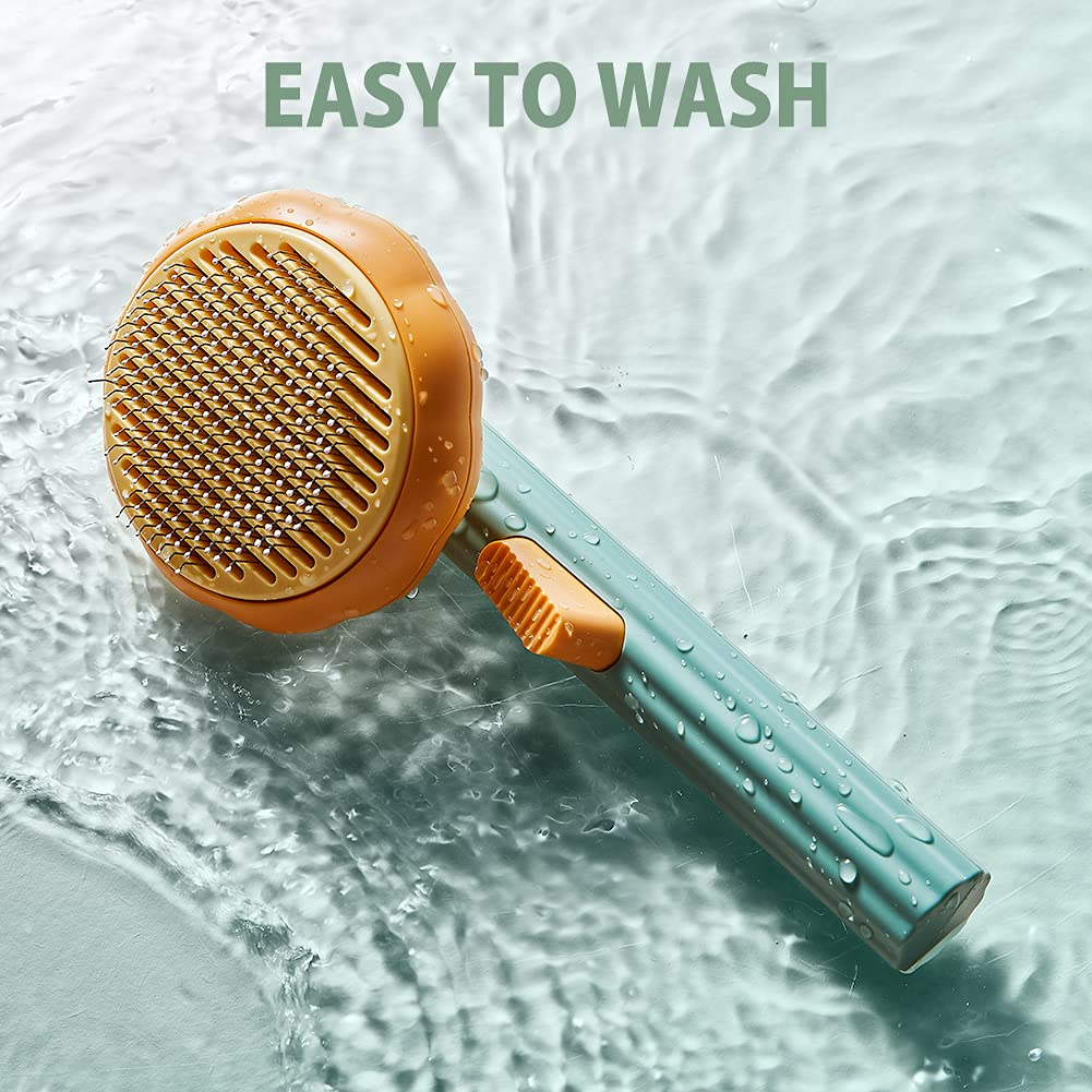 Self-Cleaning Pet Grooming Brush — Deshedding Slicker for Cats & Dogs
