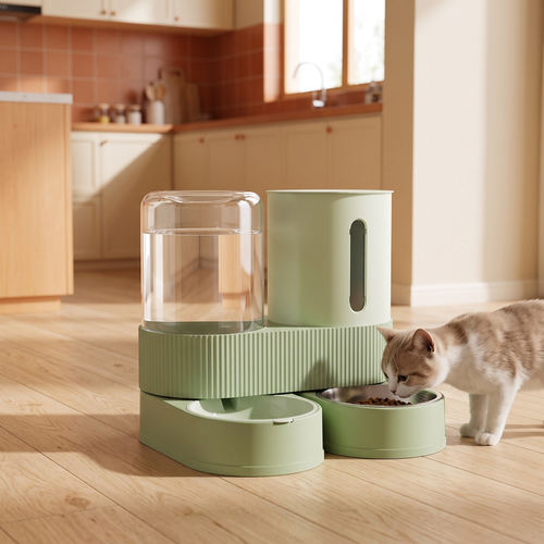 Automatic Pet Food & Water Dispenser - Mess Free
