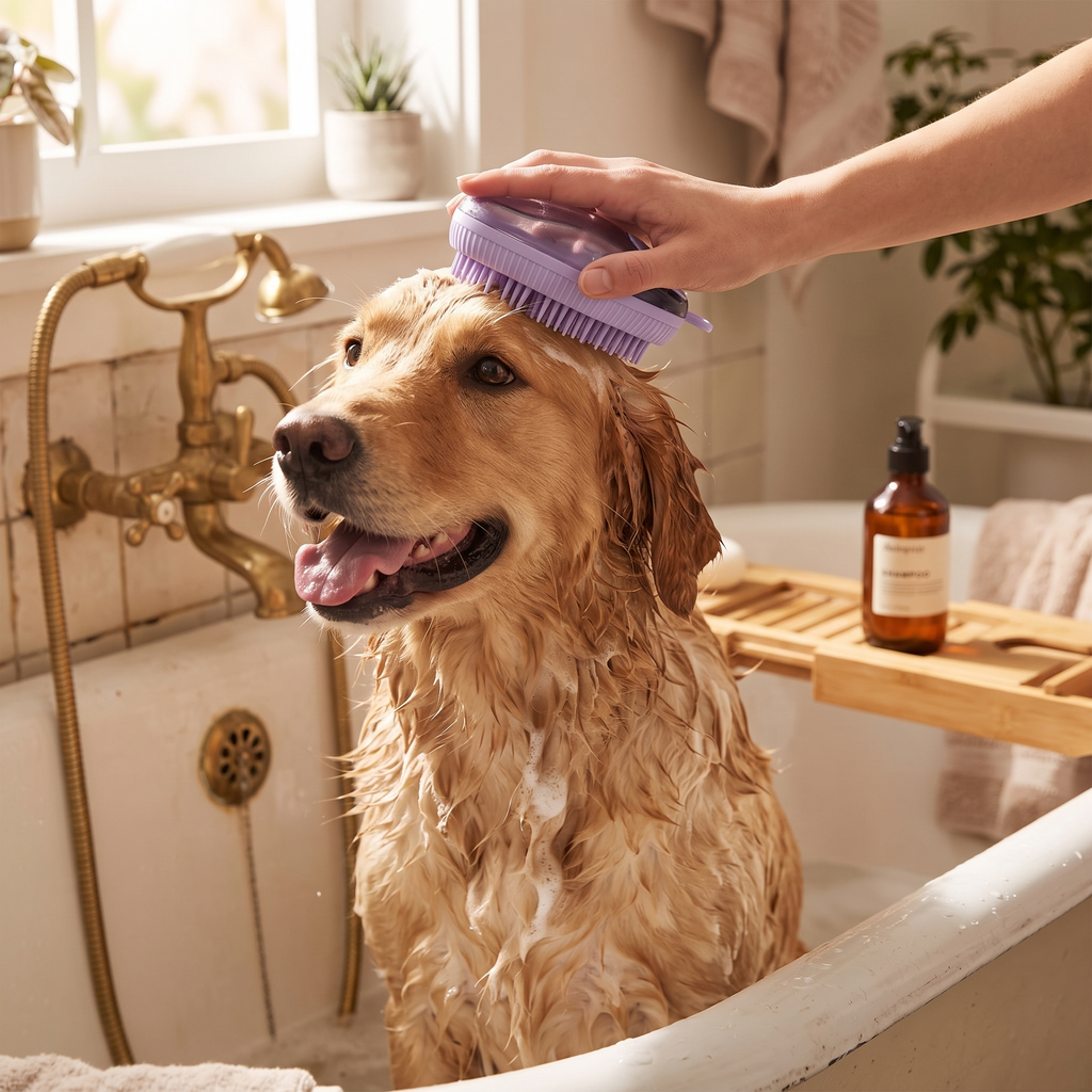 Silicone Bath Brush with Soap Dispenser
