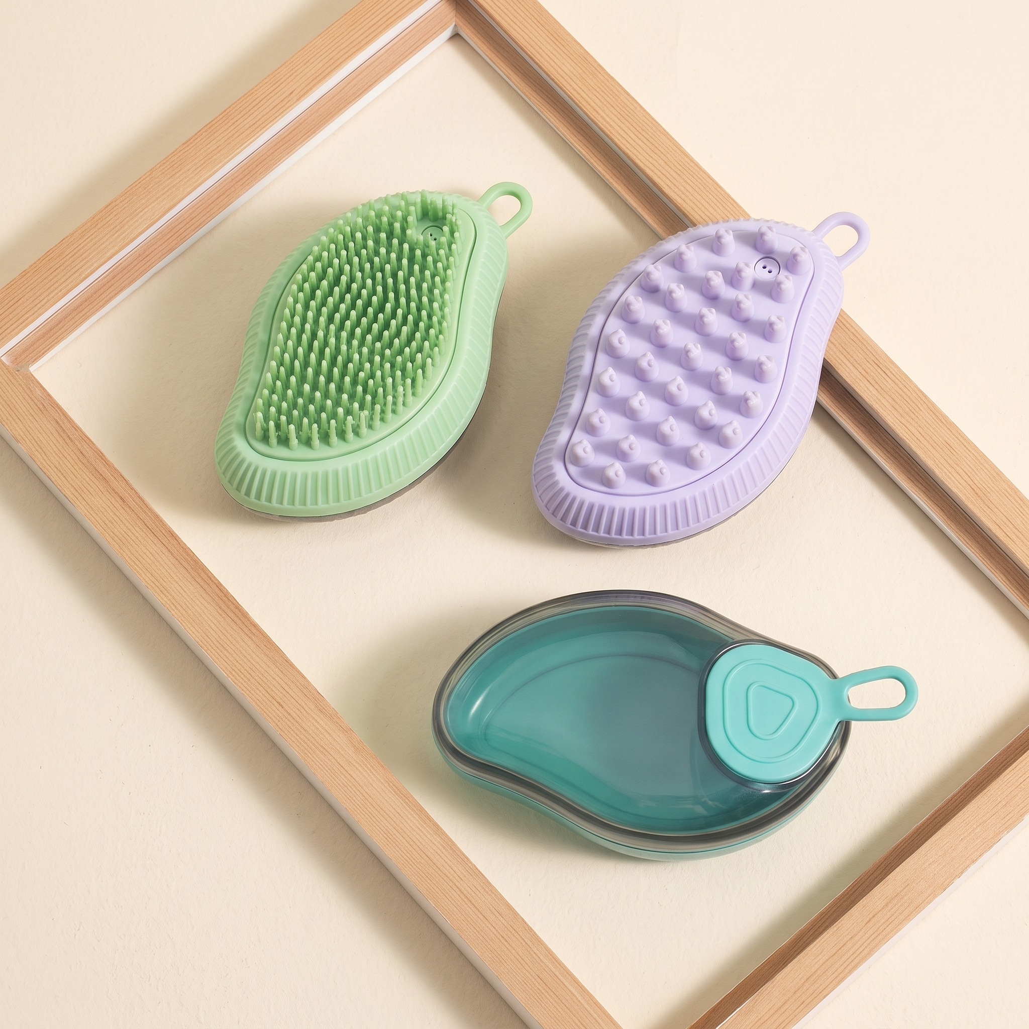 Silicone Bath Brush with Soap Dispenser