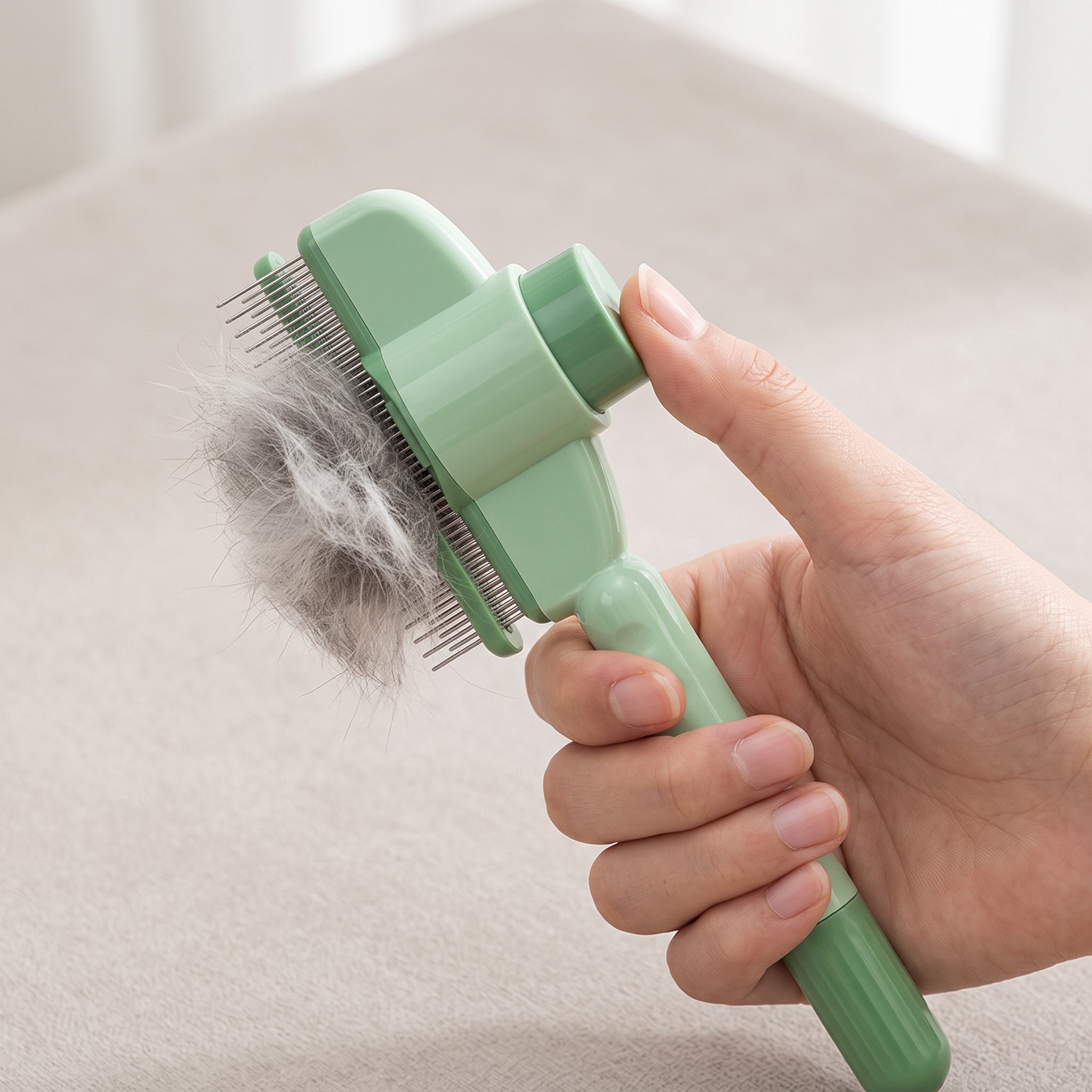 Self-Cleaning Pet Grooming Comb