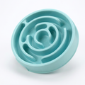 Silicone slow feeder maze bowl on white background