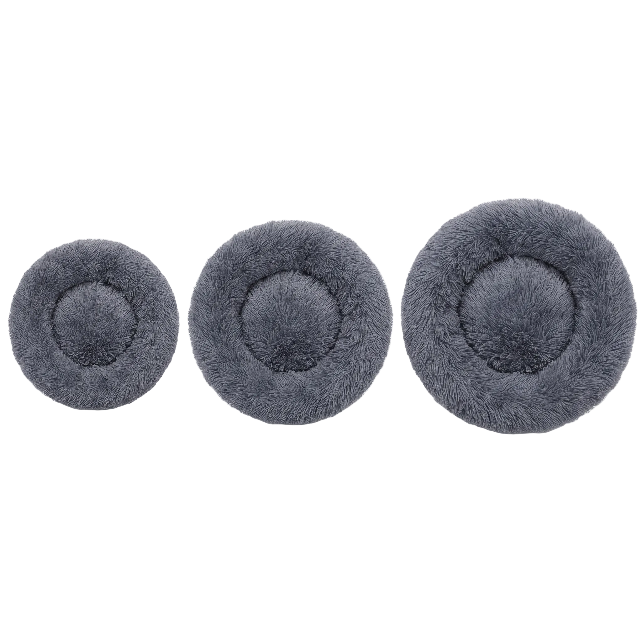 Plush Donut Cuddler Bed — Round Fluffy Pet Bed