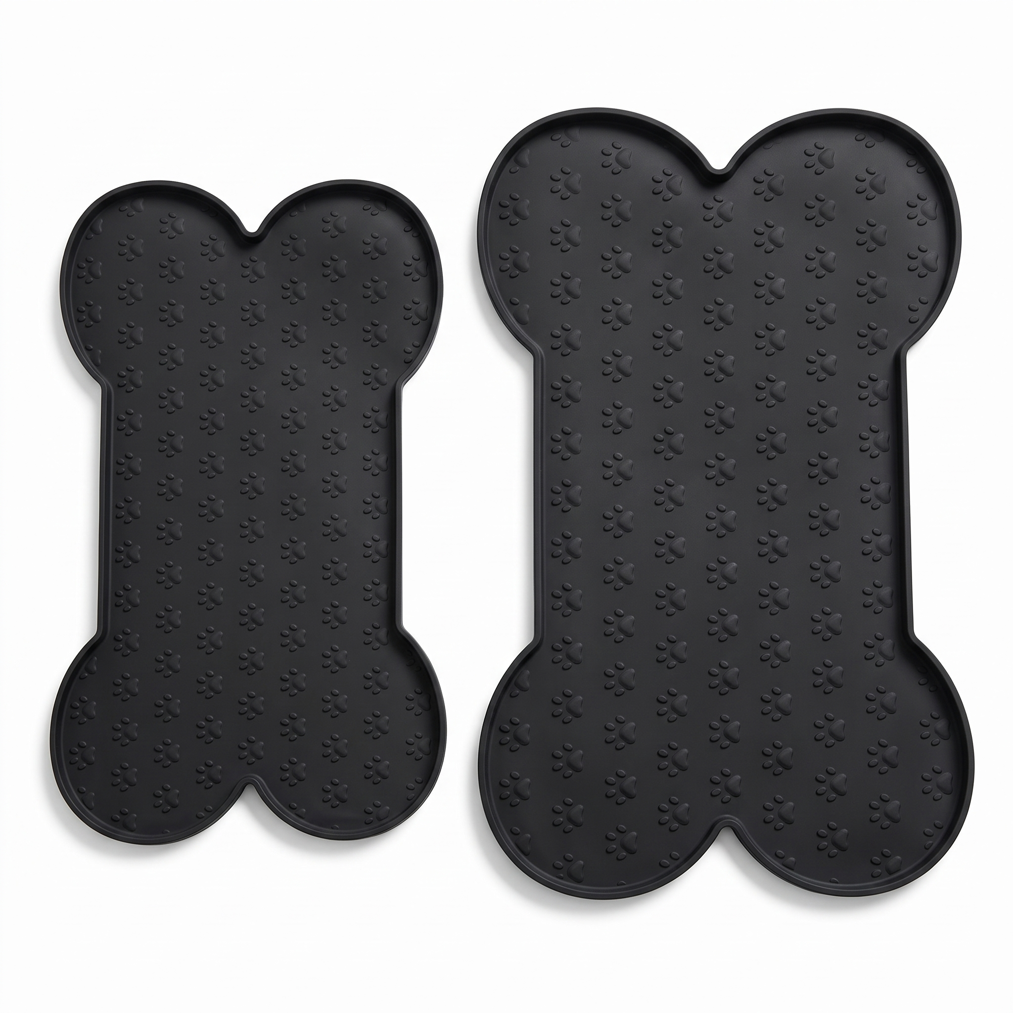 Bone-Shaped Silicone Feeding Mat — Spill-Catching Bowl Mat