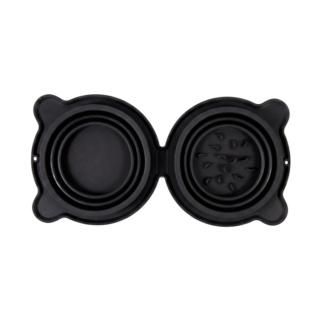 Collapsible Travel Bowl Set — Foldable Double Feeder