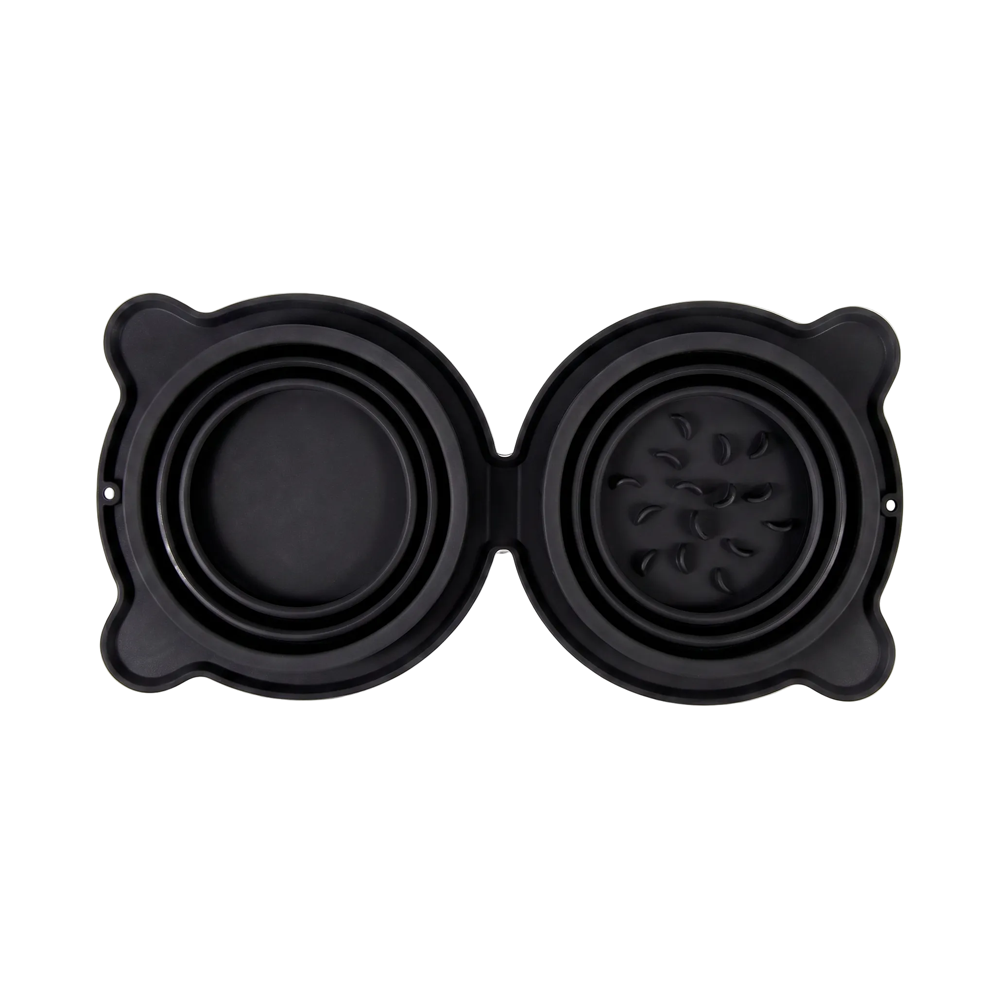 Collapsible Travel Bowl Set — Foldable Double Feeder