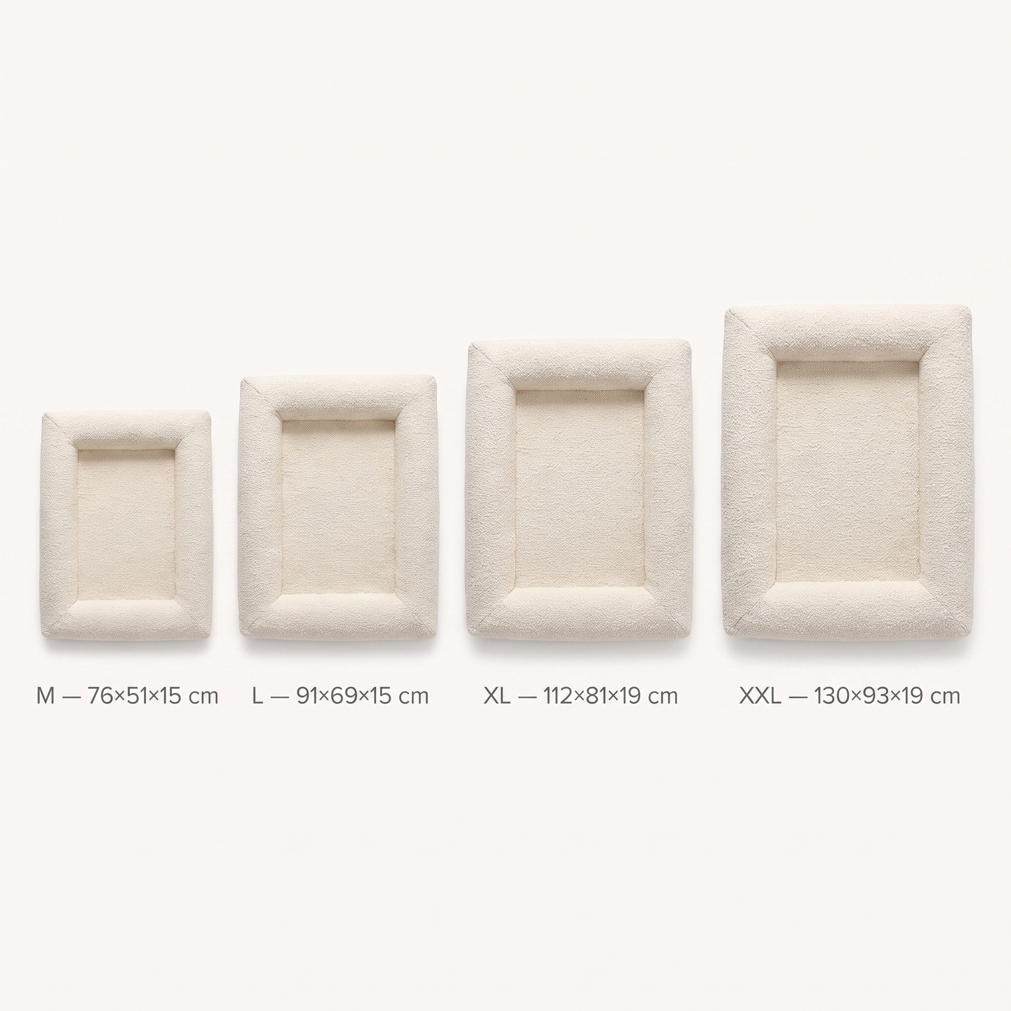 Bouclé Memory Foam Dog Bed — Waterproof, Washable Cover